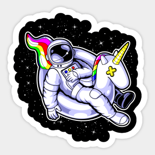 Unicorn balloon in the sky Sticker